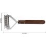 LUOWAN 2 Sided Professional Grooming Rake for Cats & Dogs-Dematting Undercoat Rake Stripper Tool-Deshedding Brush for Dogs & Cats,Shedding Brush Stainless Steel with Wooden Handle