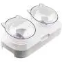 Double Pet Bowls,15°Tilted Design Food Dishes, PC Material Non-Toxic Drop Resistant Feeding Cup Raised with Stand Double Pet Bowls,15°Tilted Design Food Dishes, PC Material Non-Toxic Drop Resistant Feeding Cup Raised with Stand