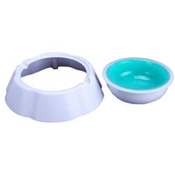 Ouzen Chilled Pet Cool Fresh Water Bowl for Dogs,Keeps Cold & Frosty for 8 hours