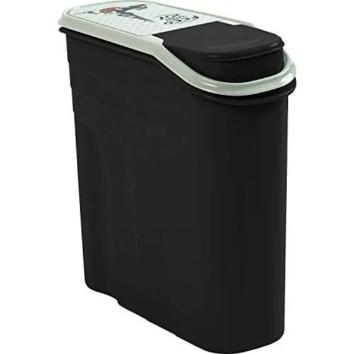 Rotho Filo Pet Food Container 6 L Plastic (PP) Anthracite with PET Feed with Joy Motif 6 litres (28 x 12 x 28 cm)