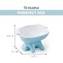 ViviPet Premium Elevated Dog Feeder, Single Raised Cat Bowl Ceramic Bowl, Perfect for Small to Medium Sized Cats.