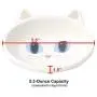 PetRageous 10012 Oval Frisky Kitty Stoneware Cat Bowl 5.5-Inch Wide and 1.5-Inch Tall Saucer with 5.3-Ounce Capacity and Dishwasher and Microwave Safe is Great for Cats, White PetRageous 10012 Oval Frisky Kitty Stoneware Cat Bowl 5.5-Inch Wide and 1.5-Inch Tall Saucer with 5.3-Ounce Capacity and Dishwasher and Microwave Safe is Great for Cats, White