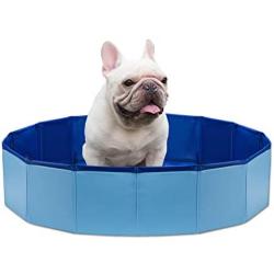 NHILES Portable Pet Dog Pool, Collapsible Bathing Tub, Indoor & Outdoor Foldable Leakproof Cat Dog Pet SPA for Dogs Cats and Kids