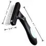 Flymoqi Dog Comb - Stainless Steel Deshedding and Dematting Undercoat Rake – for Dogs, Cats and Rabbits – Double Row of Teeth – Reduces Shedding, Removes Mattes and Tangles Flymoqi Dog Comb - Stainless Steel Deshedding and Dematting Undercoat Rake – for Dogs, Cats and Rabbits – Double Row of Teeth – Reduces Shedding, Removes Mattes and Tangles