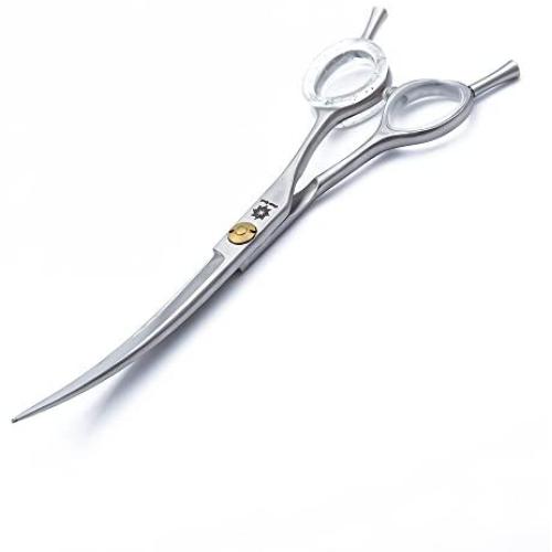 Dream Reach Dog Hair Grooming Curved Scissor Shear Delicate Screw Lightweight Japan 440C Stainless Steel for Professional Pet Groomer