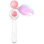 ocijf179 Cat Teaser Pet Cat Kitten Automatic Retractable Teaser Feather Ball Catnip Interactive Toy - Blue