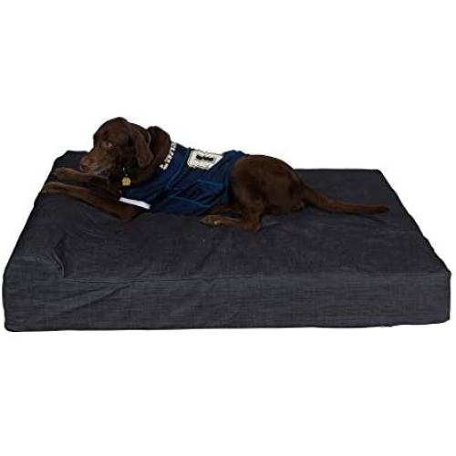 XXXL-Large Luxury 7 inch Gel Memory Foam Orthopedic Dog Bed with Bolster | 100% USA Made with Certi-Pur Non-Toxic Foams | Engineered for Large Breed Dogs Provide Support & Comfort
