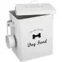Morezi Dog Cat Treat and Food Storage Tin with Lid and Scoop Included - White Powder-Coated Carbon Steel - Rubber Seal Lids Safety - Storage Canister Tins Morezi Dog Cat Treat and Food Storage Tin with Lid and Scoop Included - White Powder-Coated Carbon Steel - Rubber Seal Lids Safety - Storage Canister Tins