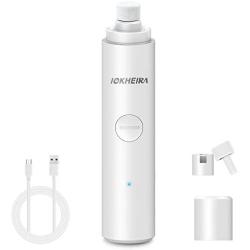 IOKHEIRA Dog Nail Grinder, Updated Professional Pet Nail Trimmer, 2 LED Lights Designed, 2 Speed USB Rechargeable, Painless Paws Grooming Tools for Small Medium Large Dogs & Cats