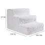 Pet Parade Three Step Pet Stairs – Easy Access to Beds and Couches for Pets – Easy Assembly –Removable Cover – Easy Cleaning