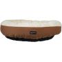 Amazon Basics Round Bolster Dog or Cat Bed with Flannel Top