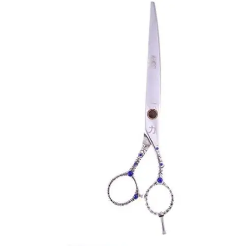 ShearsDirect Japanese 440C Stainless Steel Shear with Curved Off Set Handle Design, 8-Inch ShearsDirect Japanese 440C Stainless Steel Shear with Curved Off Set Handle Design, 8-Inch