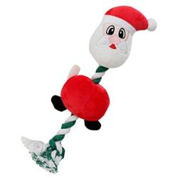 Holibanna Pet Toy Cotton Rope Pet Dog Chewing Bite Toy Christmas Hanging Ornaments (Santa)