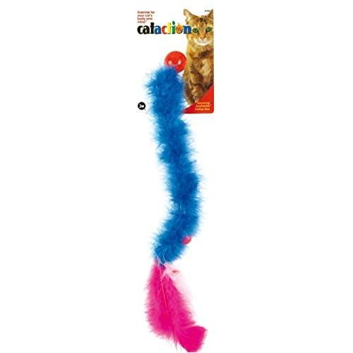 JW Pet Company Featherlite Boa Bouncing Catnip Cat Teaser Toy