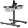 King International Super Dog Adjustment Feeding Stand U Type with 2 Bowls H-Base Double Bowl Stand Two Stainless Steel Removable Bowls King International Super Dog Adjustment Feeding Stand U Type with 2 Bowls H-Base Double Bowl Stand Two Stainless Steel Removable Bowls