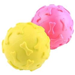 XIHONGSHIR Dog Toys Balls, Dog Toys Squeaky Balls, Tooth Cleaning, Exercise Game Ball, Environmental Soft Rubber, Nontoxic Bite Resistant (Blue,2Pcs),Randomcolor,6cm