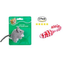 Pet Supplies 2 Cat Mouse Toys. Plush Mouse Cat Toys. Kitten Kitty Chew Scratching Rat Toys.