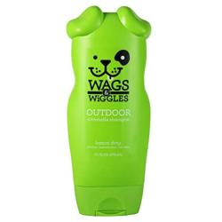 Wags & Wiggles Outdoor Citronella Dog Shampoo in Lemon Drop Scent | Dog Grooming Supplies for Smelly Dogs, 16 Ounces (FF9754)