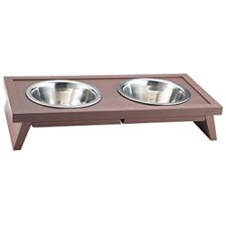 ecoFlex Adjustable Height Double Dog Bowl