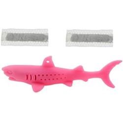 ocijf179 Cat Toy Pet Cat Kitten Silicone Shark Shape Toothbrush Catnip Molar Bite Chew Play Toy - Blue