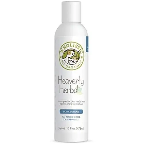 Wholistic Pet Organics Pet Shampoo Concentrate: Heavenly Herbal Organic Dog Shampoo and Conditioner - All Natural Puppy and Cat Shampoo for Dry, Itchy Skin, Allergies, Dandruff - Flea Shampoo - 16 Oz Wholistic Pet Organics Pet Shampoo Concentrate: Heavenly Herbal Organic Dog Shampoo and Conditioner - All Natural Puppy and Cat Shampoo for Dry, Itchy Skin, Allergies, Dandruff - Flea Shampoo - 16 Oz