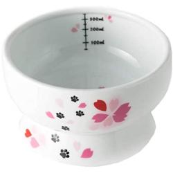 Necoichi Raised Stress Free Cat Water Bowl, Sakura Limited Edition, Regular