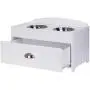 PAWLAND Dog Bowls Elevated Stainless Steel Dog Bowls and Food Storage Box Pet Feeder Bowls for Dogs Pets, White PAWLAND Dog Bowls Elevated Stainless Steel Dog Bowls and Food Storage Box Pet Feeder Bowls for Dogs Pets, White