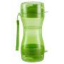 MERRYLIFE Travel Water Bottle Food Container Portable 2 in 1 Water and Food Dispenser Leak Proof Cats Small Pets Feeding Supplier for Outdoor Walking Hiking Travelling Trips (Green))