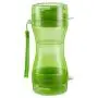 MERRYLIFE Travel Water Bottle Food Container Portable 2 in 1 Water and Food Dispenser Leak Proof Cats Small Pets Feeding Supplier for Outdoor Walking Hiking Travelling Trips (Green))