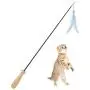 BeesClover Carbon Fibre Blue Telescopic Pet Cat Funny Teaser Stick with Feather Bell Interactive Exercise Toy pet Gift BeesClover Carbon Fibre Blue Telescopic Pet Cat Funny Teaser Stick with Feather Bell Interactive Exercise Toy pet Gift