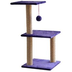 WWYM Cat Tree Cat Tower Cat Condo Cat Furniture Activity Center Kitten Play House Cat Bed Sisal Scratching Posts and Double Platforms,Purple