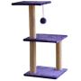 WWYM Cat Tree Cat Tower Cat Condo Cat Furniture Activity Center Kitten Play House Cat Bed Sisal Scratching Posts and Double Platforms,Purple