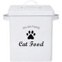 Geyecete Pet Treat and Food Storage Tin with Lid - 5lbs Capacity - Serving Scoop Included …