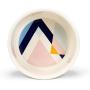 Jonathan Adler: Now House Blue Miami Duo Bowl, Medium | Dishwasher Safe, Easy to Clean Dog Bowl with Anti-Skid Lid | Dual Functionality Bowl for Dogs for Storage or Travel