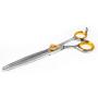 Sharf Pet Thinning Shears Gold Touch 7'' 46-Tooth Professional Dog Grooming Scissors, Slim Pointed Tip Shear, Sharp 440c Japanese Stainless Steel Dog Thinning Scissors.