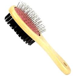 Professional Double-Sided Dog Brush for Long or Short Haired Dogs and Grooming Comb Cleans Pet Shedding and Dirt for Short Medium Long Hair Eco Friendly Dual Sided Pin and Bristles for Deshedding Hair