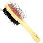 Professional Double-Sided Dog Brush for Long or Short Haired Dogs and Grooming Comb Cleans Pet Shedding and Dirt for Short Medium Long Hair Eco Friendly Dual Sided Pin and Bristles for Deshedding Hair