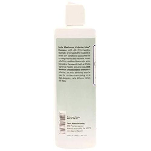 Davis Maximum Chlorhexidine Pet Shampoo, 12 oz