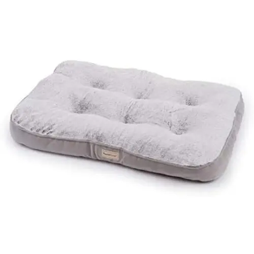 PoochPlanet LuxeSpot Crate Mat, Dog Bed, Cozy, Cushioned, Durable Plush, Soft, Tufted, Thick, 2-Tone Gray, Medium (31x22) PoochPlanet LuxeSpot Crate Mat, Dog Bed, Cozy, Cushioned, Durable Plush, Soft, Tufted, Thick, 2-Tone Gray, Medium (31x22)