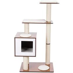 Royal Pet Club Pet Products 44562 Avoca Wooden cat Scratching Tree, 122 cm, Walnut, Brown