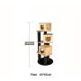 Cat Trees Tower Condo Tower Cat Climbing Frame Solid Wood Cat Nest Large Cat Villa House Sisal Rope Cat Grab Post Suitable for Indoor Run-anmy20200325