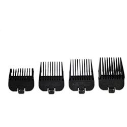 Andis 4 Piece Animal Comb Set; Sizes: 1/8'', 1/4'', 3/8'', 1/2'', Black, 21318