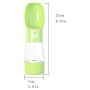 Haqi Dog Water Bottle for Walking, Multifunctional and Portable Dog Travel Water Dispenser with Food Container,Detachable Design Combo Cup for Drinking and Eating,Suitable for Cats and Puppy