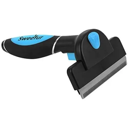 Sweefur Professional Pet Hair Removal Brush for Dogs and Cats- Grooming Deshedding Tool for Small, Medium and Large Pets- Slicker Brush for Removing Undercoat, Mats and Tangled Hair Sweefur Professional Pet Hair Removal Brush for Dogs and Cats- Grooming Deshedding Tool for Small, Medium and Large Pets- Slicker Brush for Removing Undercoat, Mats and Tangled Hair