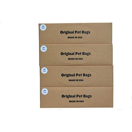 Originalpetbags Litter Bags, Dog Waste Roll Bags Refill for HOA Pet Stations and Residential,1000 Bags 8 by 13 inches Made in USA