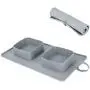 WANTRYAPET Collapsible Dog Bowl, Travel Dog Bowl with Carry Case, Folding Double Expandable, Portable Pet Bowl and Mat, for Cat or Dog, Perfect for Home, Travel, Walks and Camping