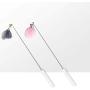 BeesClover Long Handle Steel Wire Feather Pole Cat Teaser Interactive Toy pet Gift