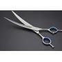 Professional Dog/Pet Grooming Shear Scissors 8.0'' Stainless Steel 440C Japanese Process (8.0'' Curved Blue Diamond)