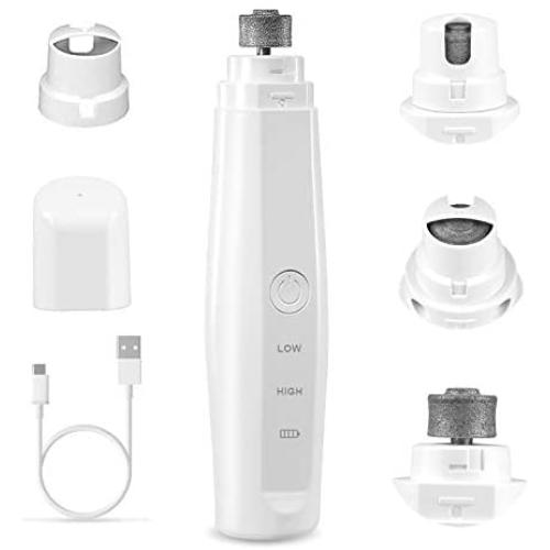 omitium Dog Nail Grinder,Quiet Pet Nail Trimmer,Powerful Dog Nail Clipper, 2-Speed 3 Ports Professional Pet Nail Grinder,Painless Paws Grooming Smoothing for Large Medium Small Dogs and Cats