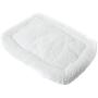 Long Rich HCT ERE-001 Super Soft Sherpa Crate Cushion Dog and Pet Bed, White, By Happycare Textiles
